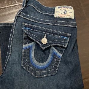 True religion low rise bootcut jeans